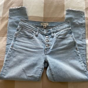 Madewell 9” high-rise skinny jeans light wash 26